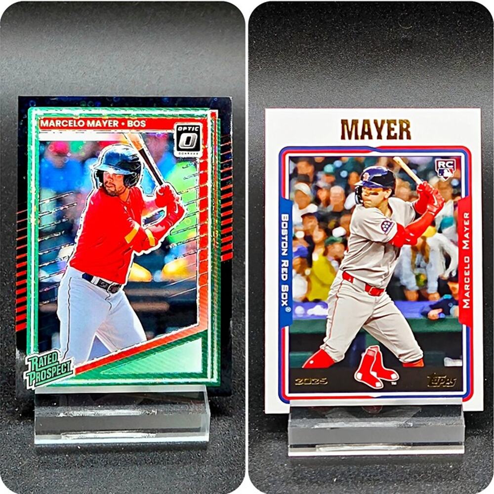 Marcelo Mayer Topps Black Pandora Prizm RC Boston Red Sox Top Prospect
